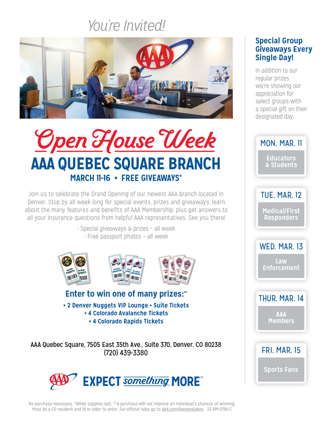 AAA Quebec Square Grand Opening Week